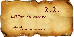 Kósz Kolombina névjegykártya
